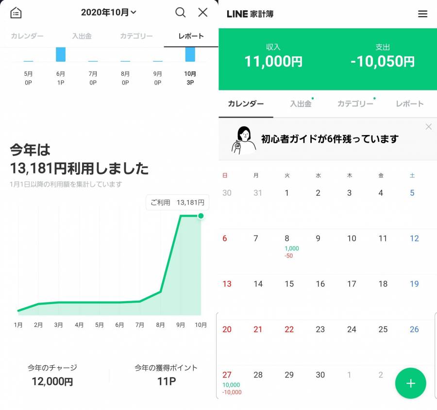 LINE Pay利用レポート・家計簿アプリ