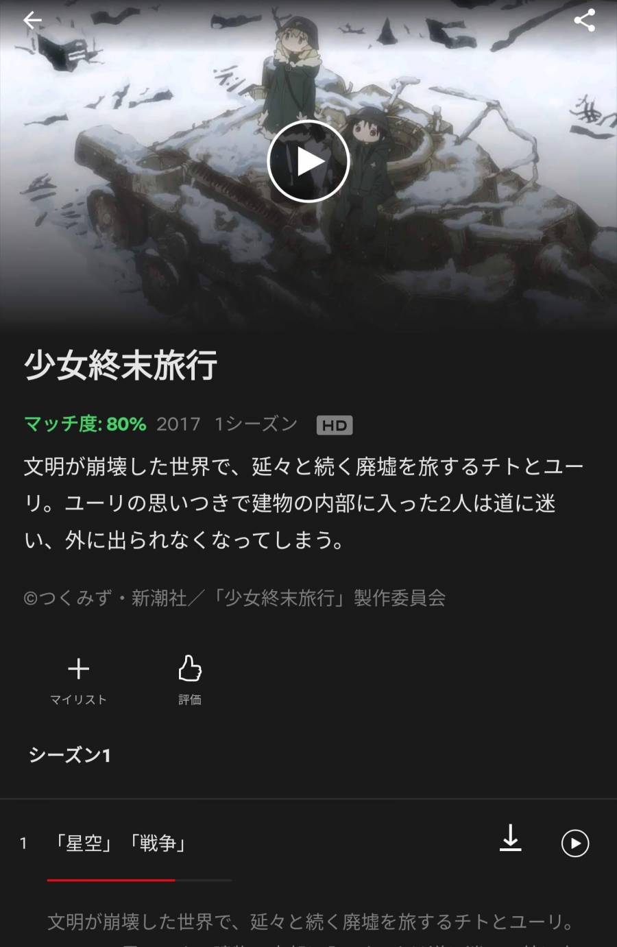 少女終末旅行作品ページ