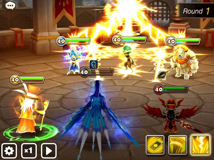 サマナーズウォー: Sky Arena プレイ画面