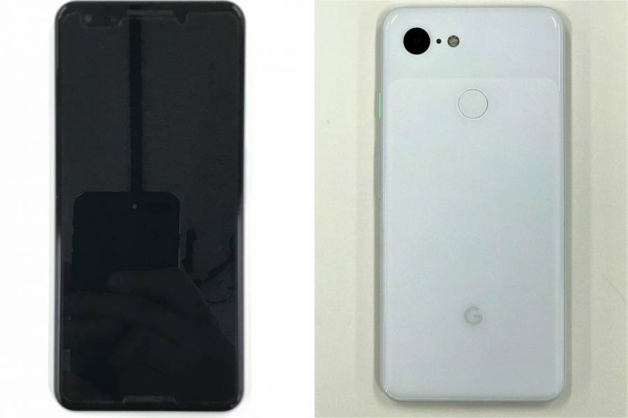 Google Pixel 3の前面と背面