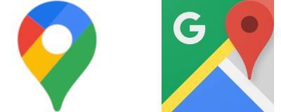 Google マップの新旧ロゴ