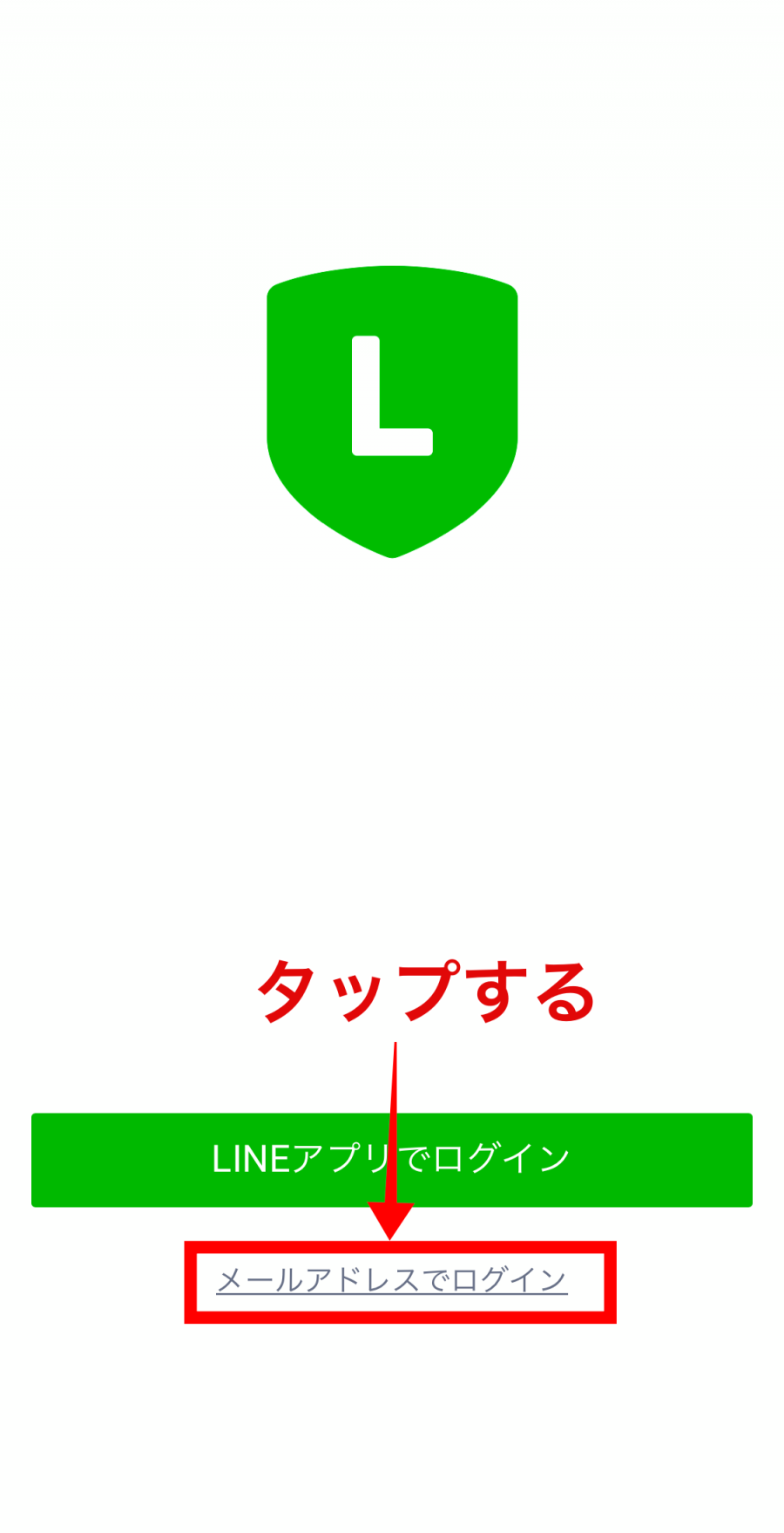 LINE公式アカウント メールログイン画面4