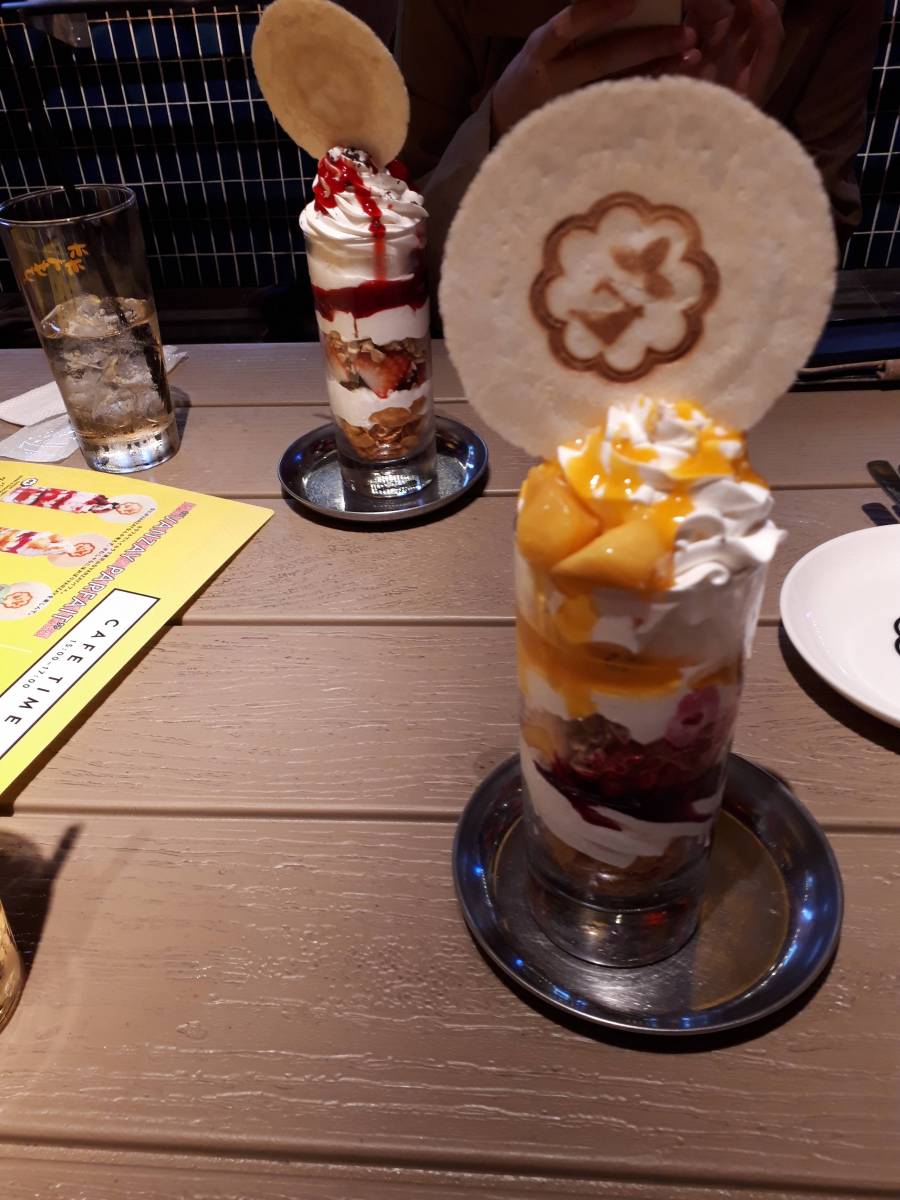 初デートでいったカフェで撮ったパフェの写真