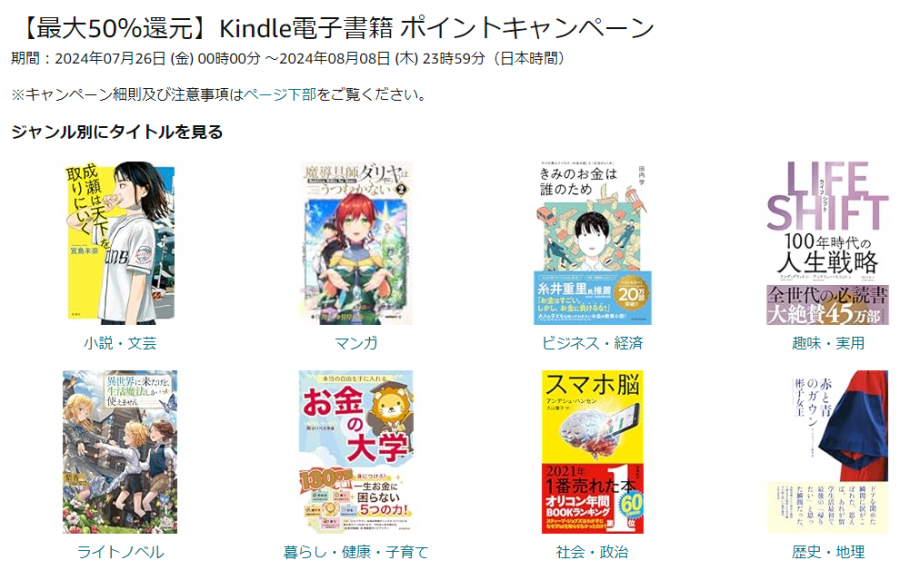 Kindle本プライムデーセール