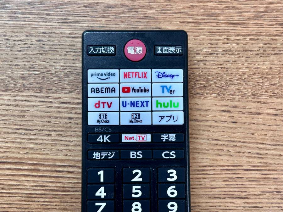 Disney+対応のスマートテレビのリモコン