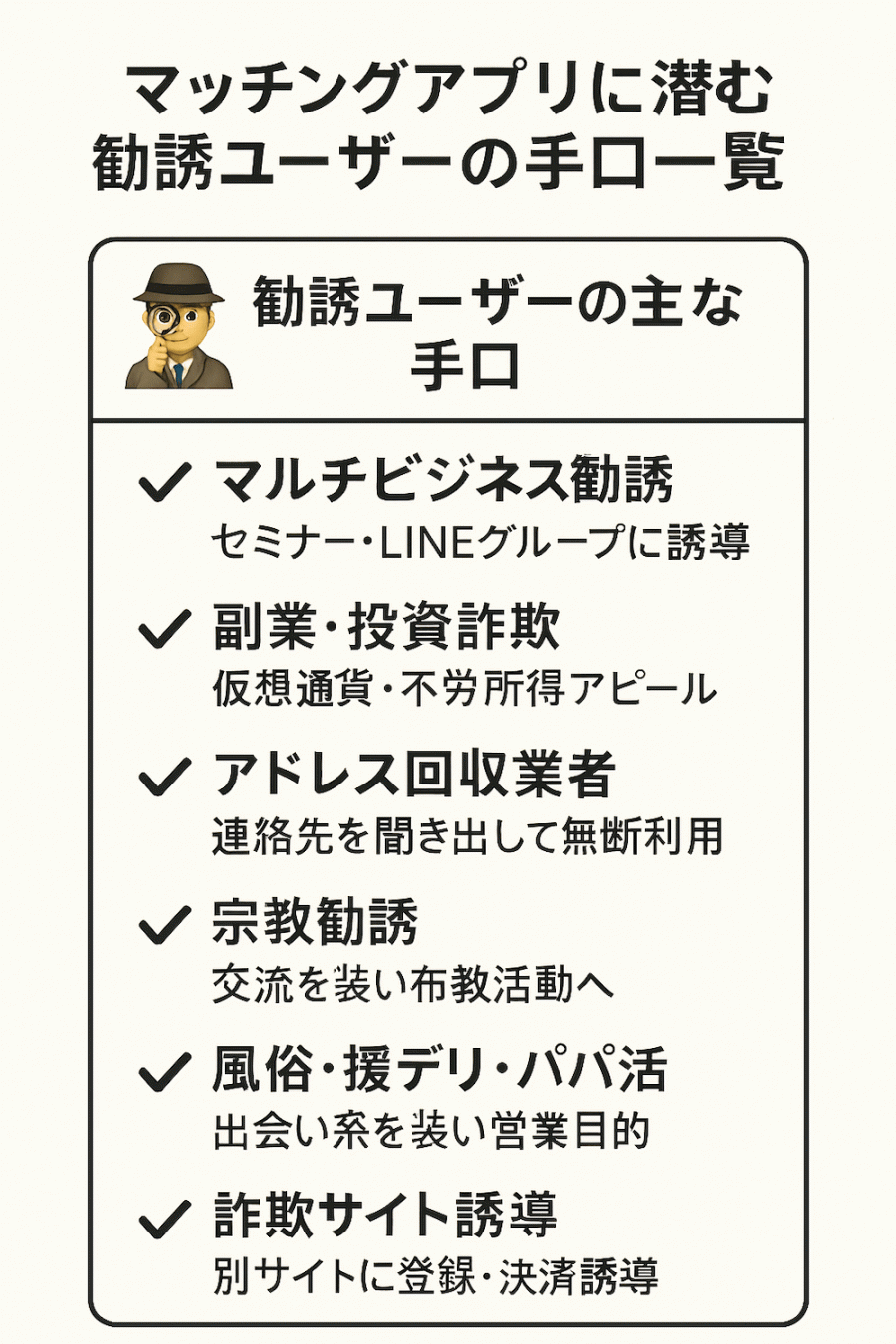 マッチングアプリに潜む勧誘ユーザーの手口
