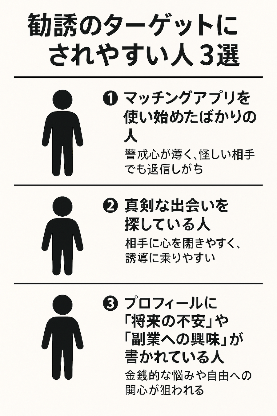 勧誘のターゲットにされやすい人