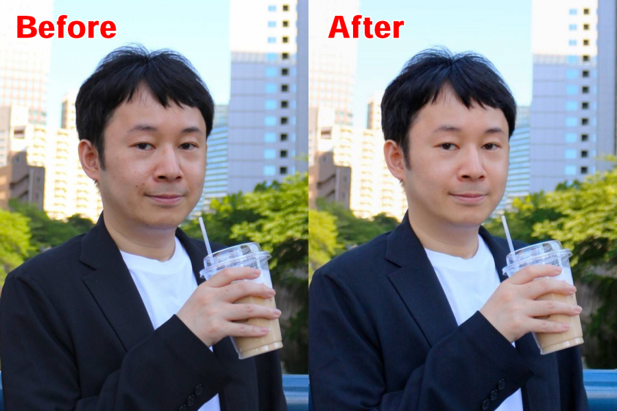 写真加工のBeforeAfter