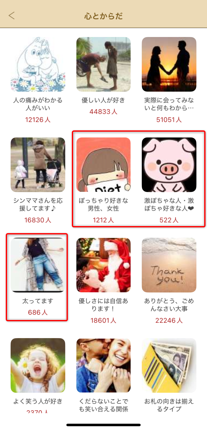 ぽっちゃり好きなグループも