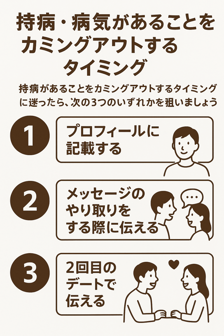 持病・病気があることをカミングアウトするタイミング