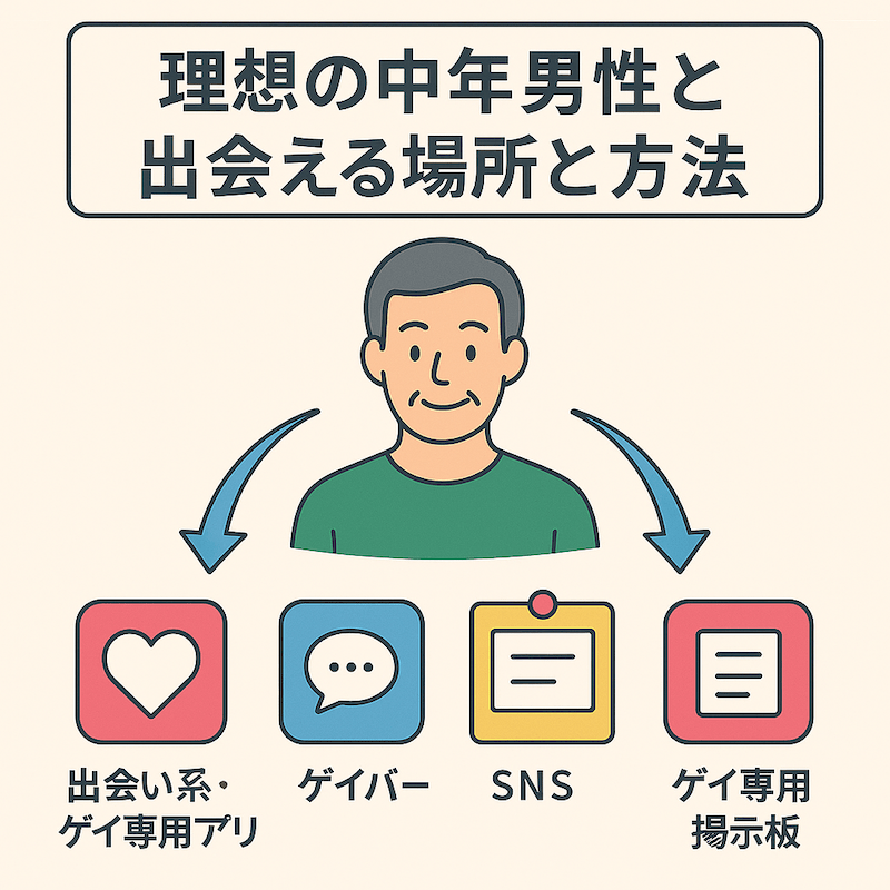 理想の中年男性と出会える場所と方法