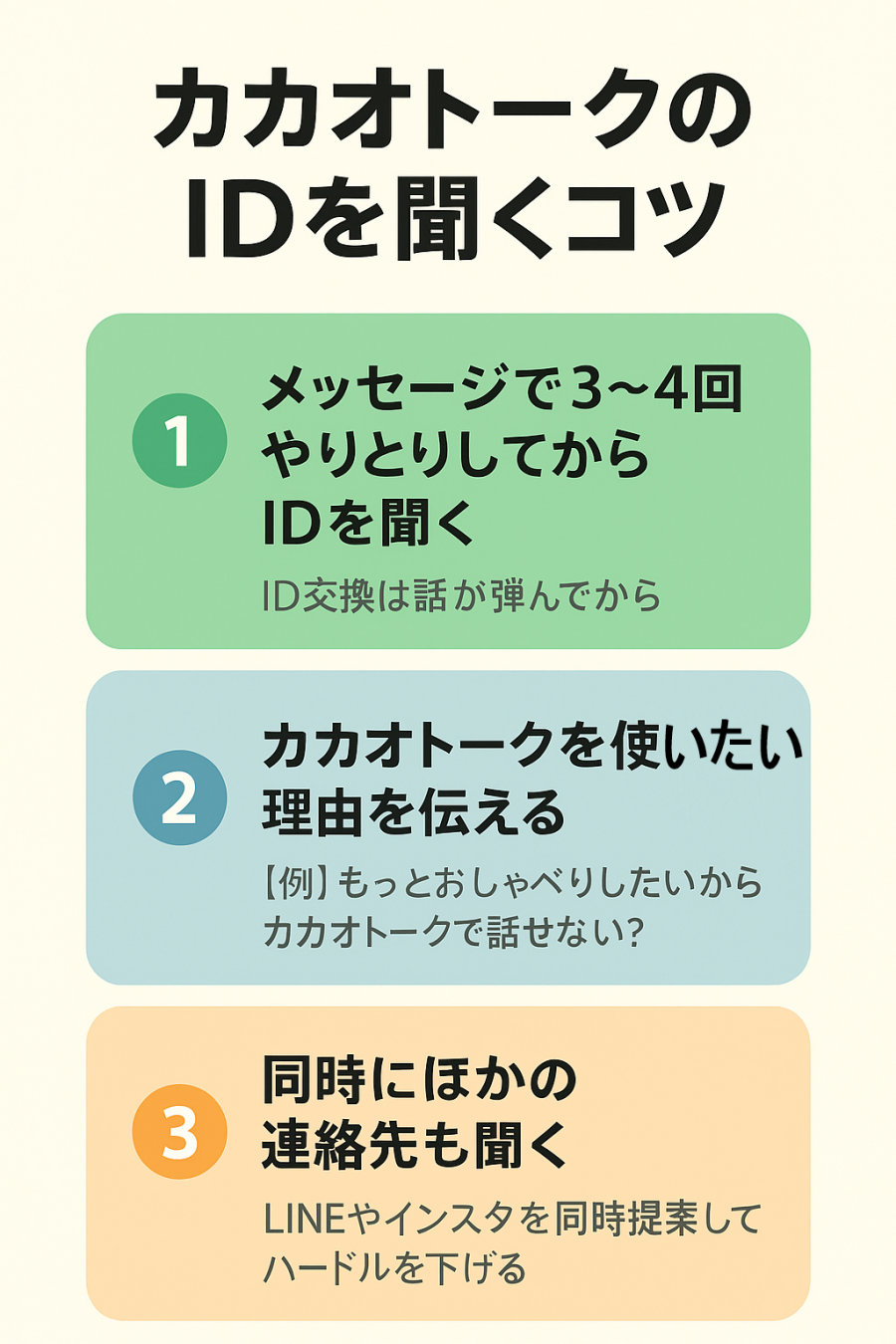 解説画像 カカオトークのIDを聞く3つのコツ