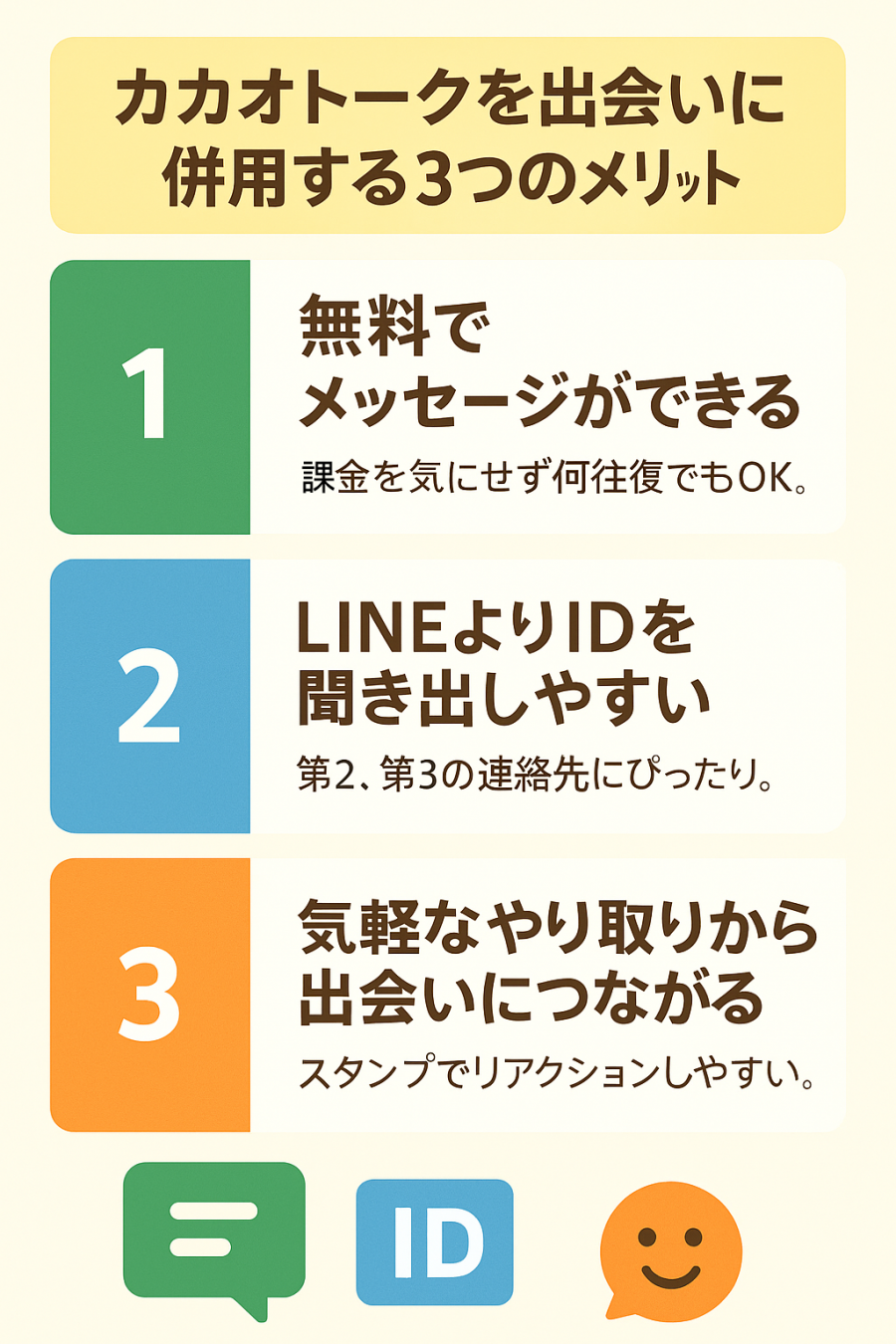 解説画像 カカオトークを出会いに併用する3つのメリット
