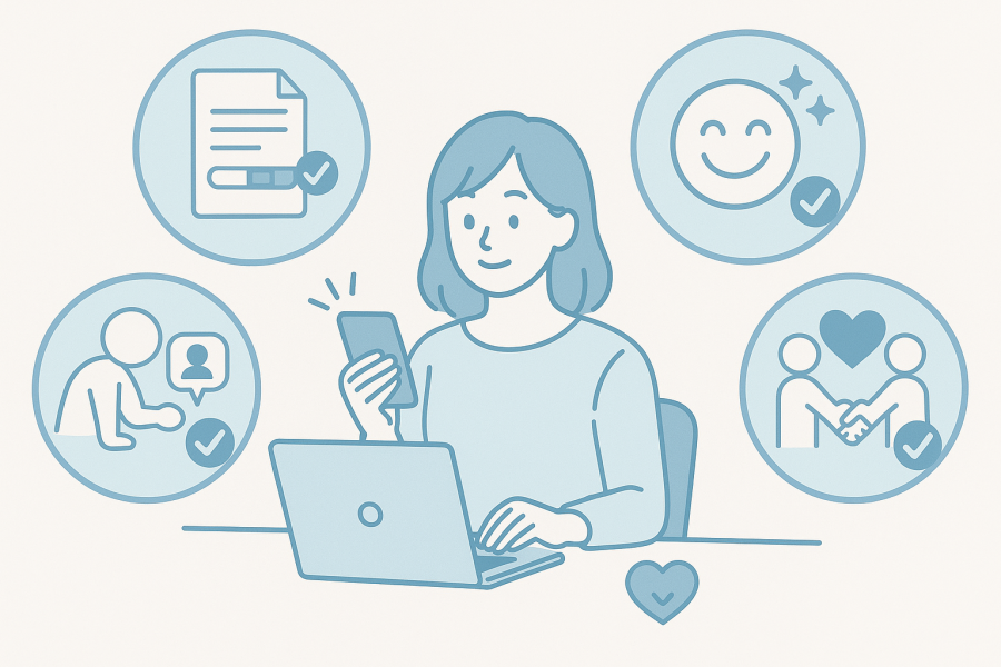 イメージ画像 マッチングアプリを使う女性