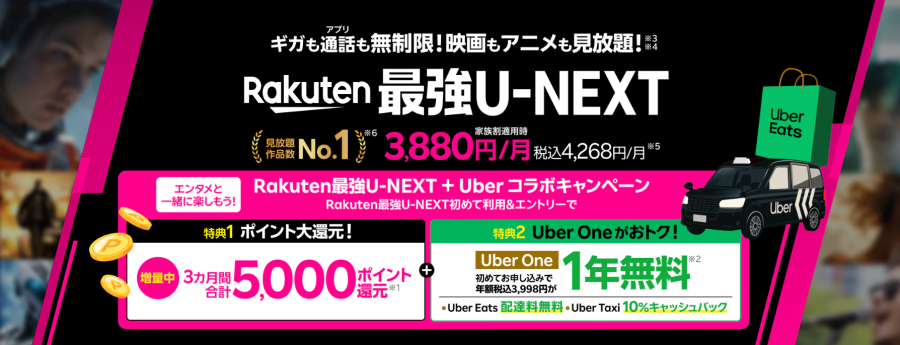 Rakuten最強U-NEXTリリース記念キャンペーン