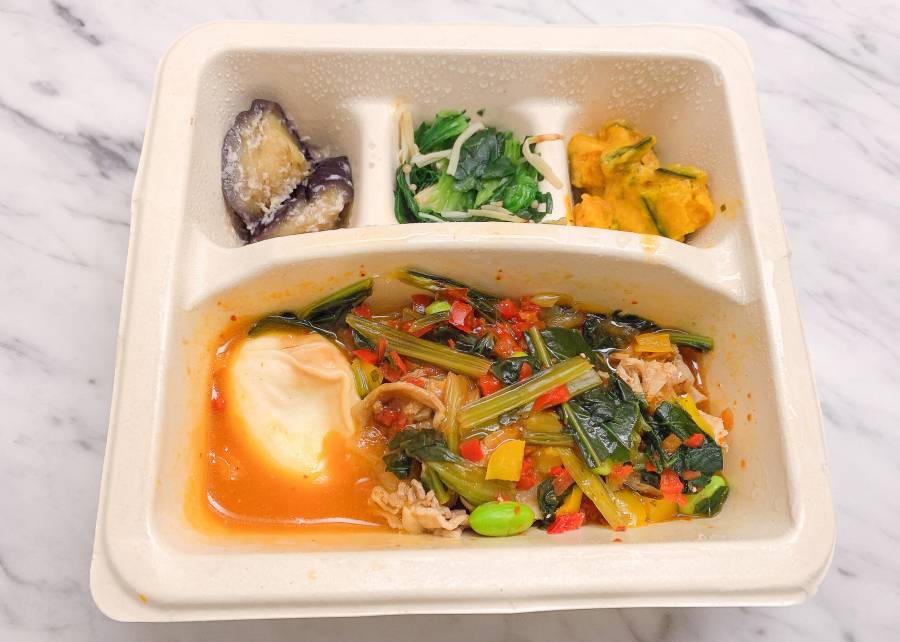 豚と彩り野菜のピリ辛甘酢だれ