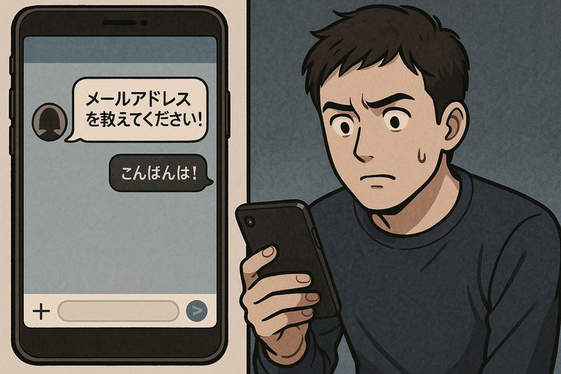 アドレス回収業者に騙される男性
