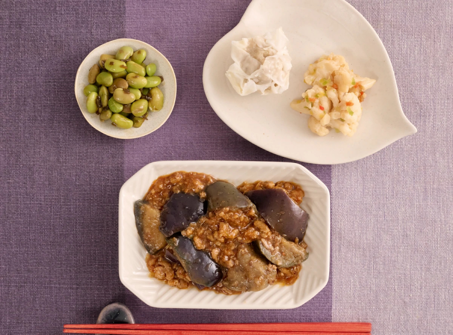 たっぷり挽肉の麻婆茄子