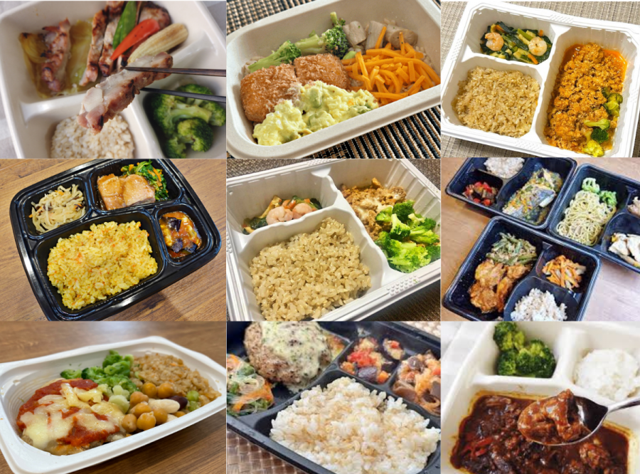 ご飯付き宅配弁当サービスの一例