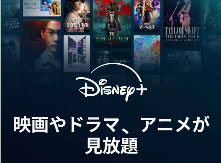 Disney+公式サイトトップページの画像
