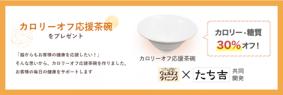 カロリーオフ応援茶碗