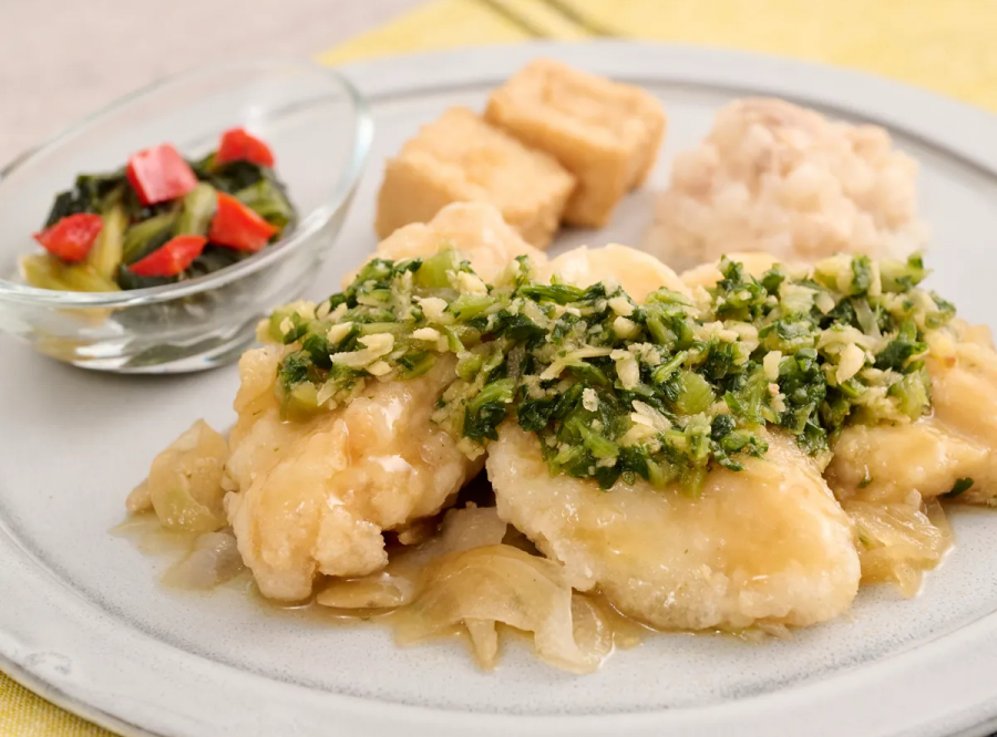 白身魚の生姜醤油