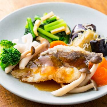 白身魚の甘辛特製黒酢あんの画像