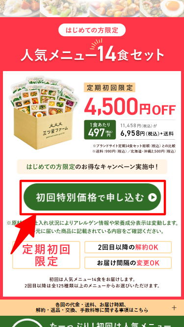 特設サイト　注文ページ