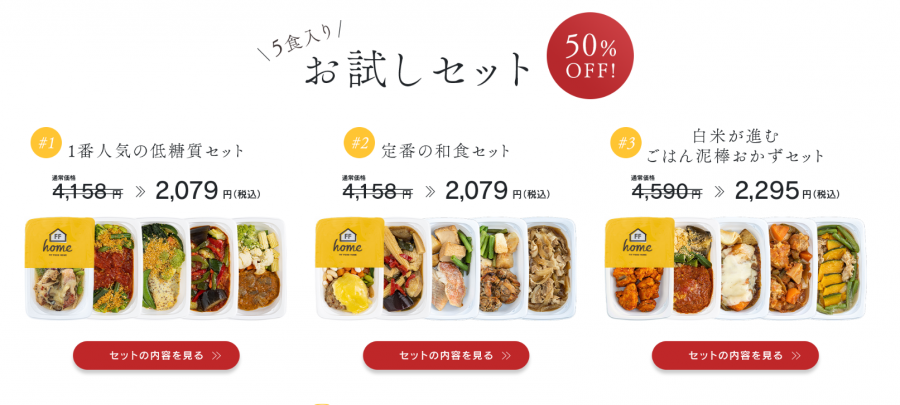 フィットフードホーム お試しセット 50％OFF