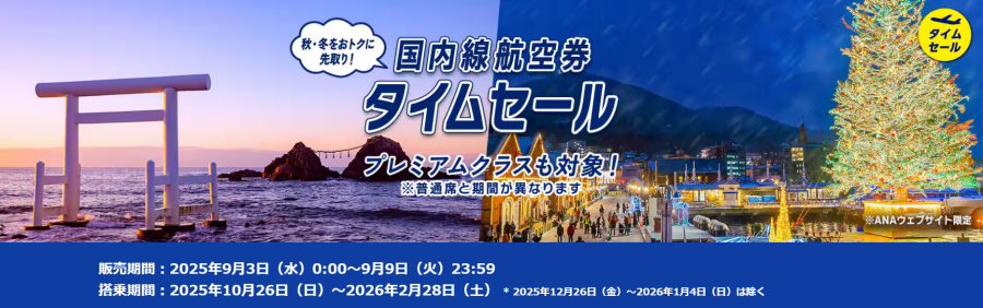 ANA 国内線 タイムセール