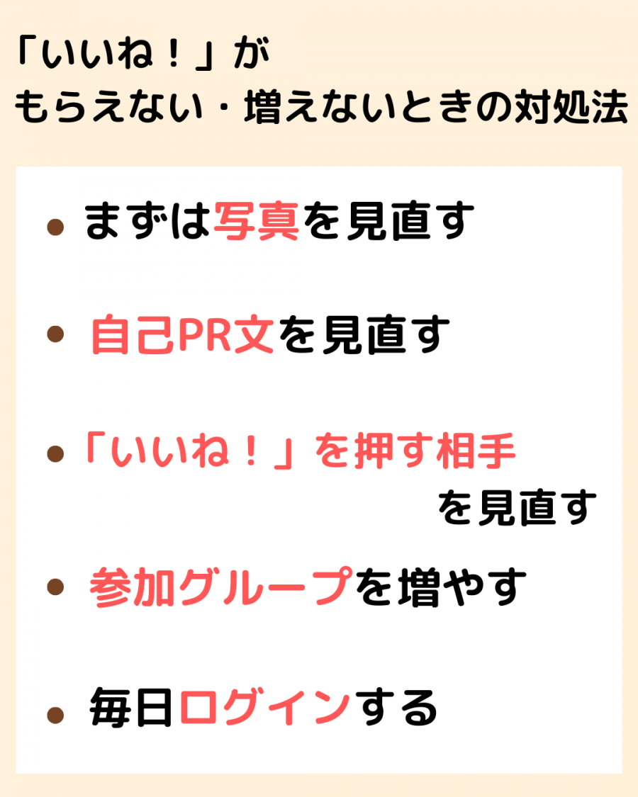いいねがもらえないときの対処方法