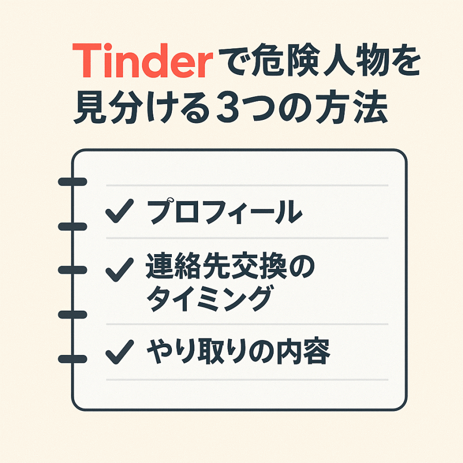 Tinderで危険人物を見分ける方法