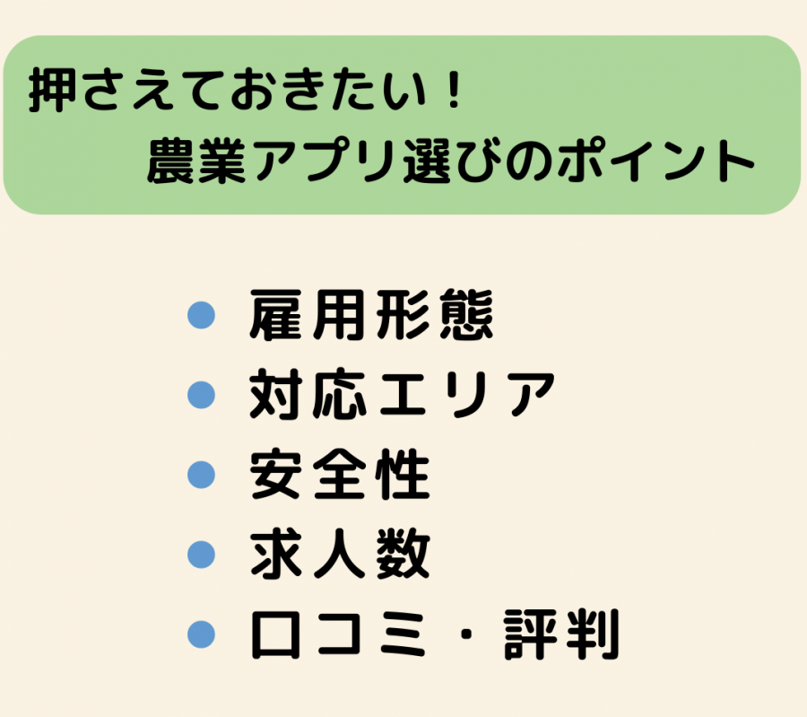 農業アプリ選びのポイント