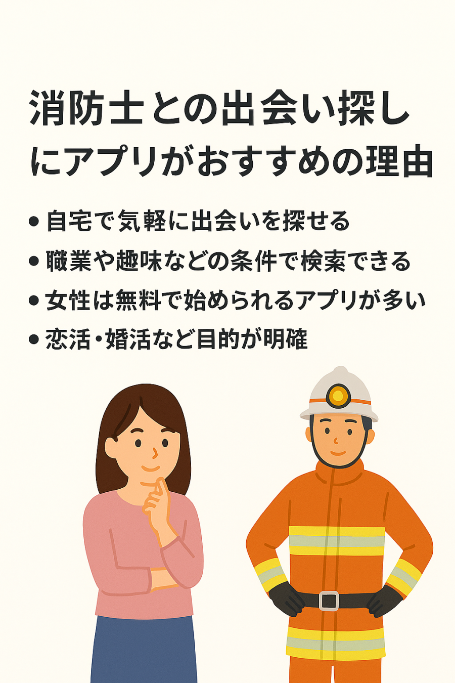 消防士との出会い探しにアプリがおすすめの理由