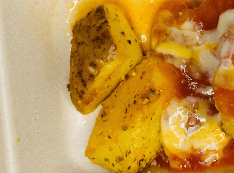 三ツ星ファーム ナポリの風香る チーズをまとったトマトチキン 付け合わせ