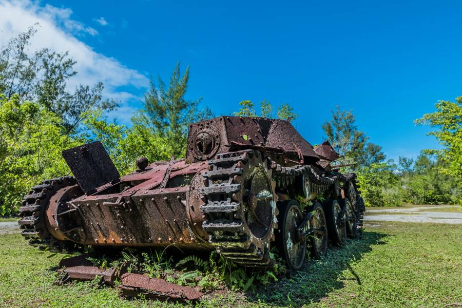 今も残る日本軍の戦車の残骸