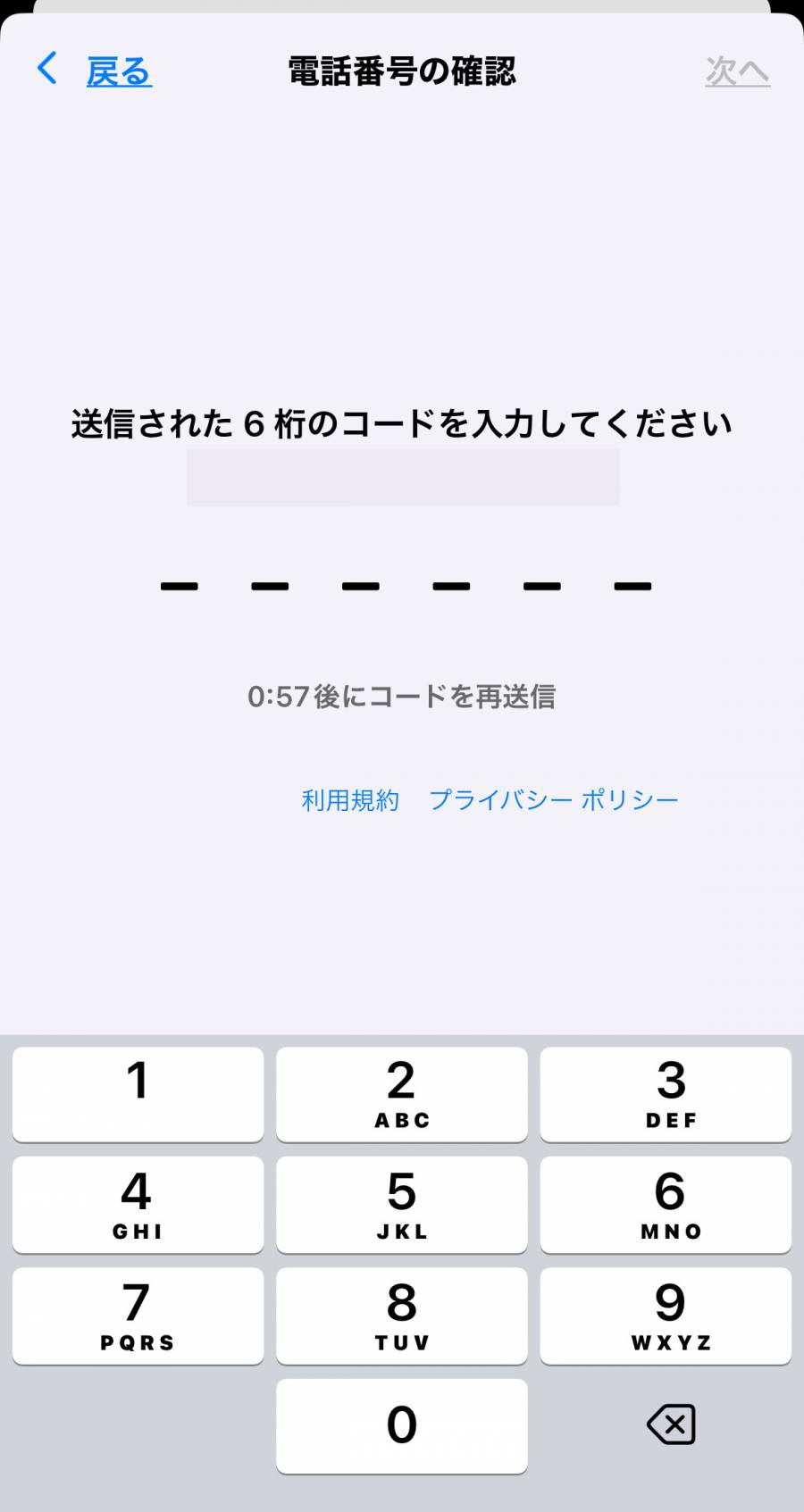ペアーズ　電話番号でサインイン３