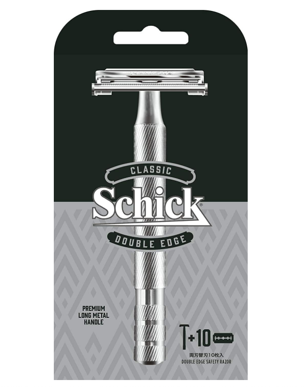 Schick クラシック ダブルエッジメタルホルダーシルバー