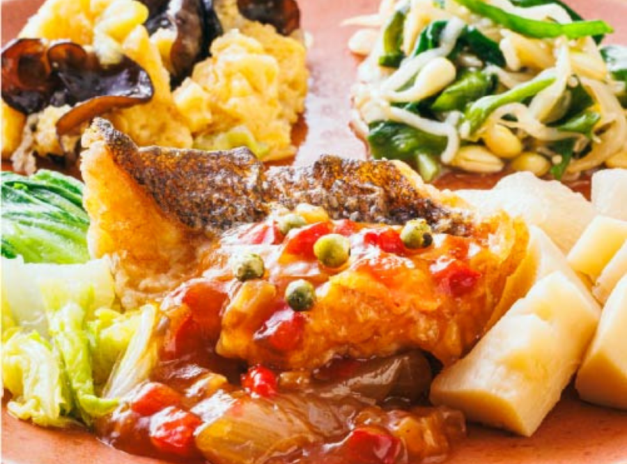 肉厚メバルとお野菜の中華風味ソース