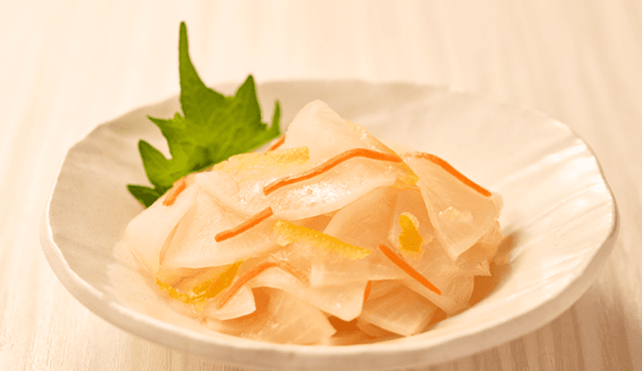 柑橘のほのかな香り 大根とゆず皮の甘酢和え