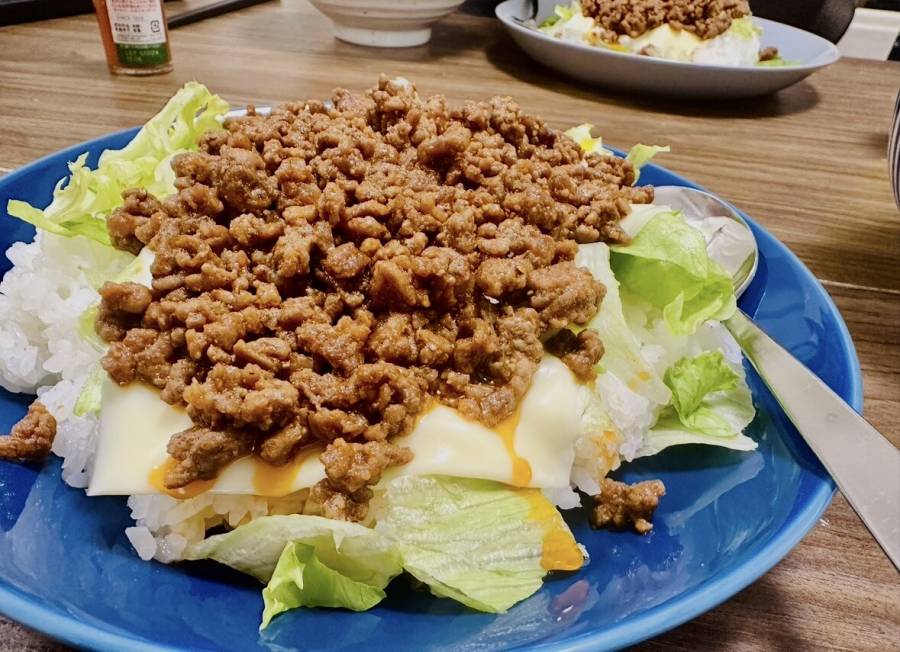 お泊りデートで作ったタコライス