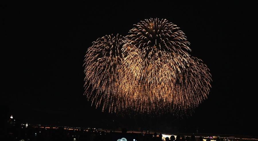 大阪・関西万博最終日に一緒に見た花火