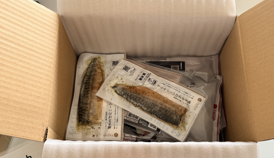 FitDish　段ボールの中の様子