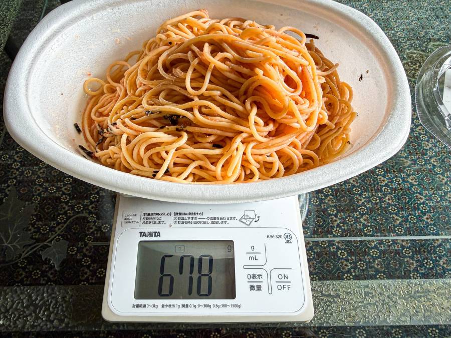 電子レンジで温め後の重さ
