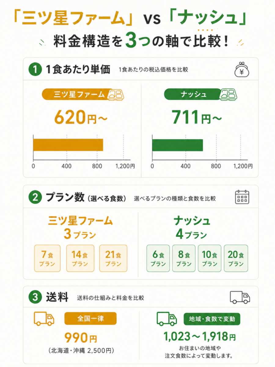 料金プラン・送料の違い　図説
