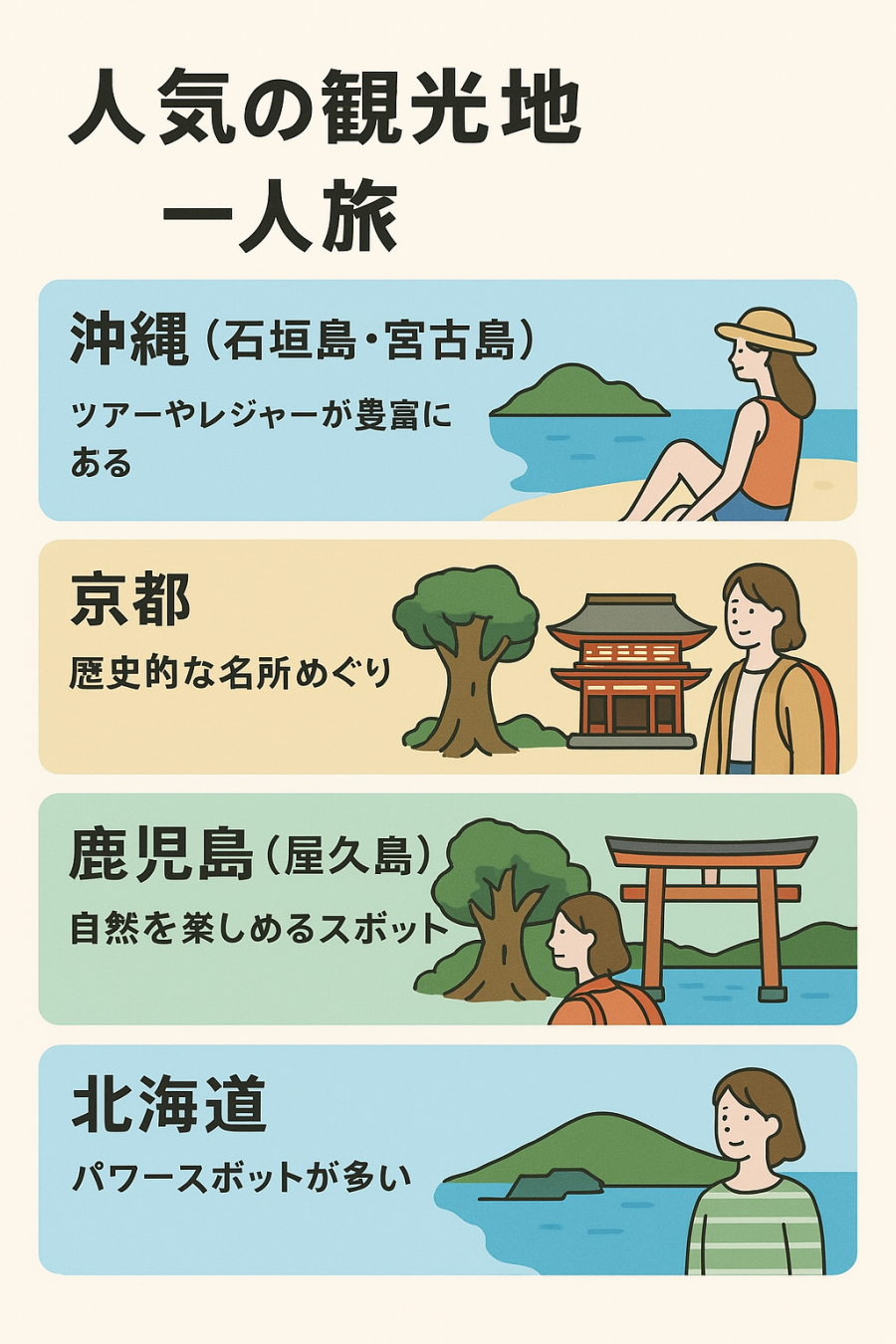 国内の一人旅におすすめ、マッチングアプリでの出会いにも