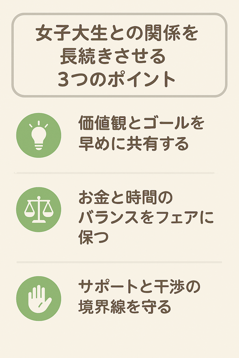 女子大生との関係を長続きさせるコツ