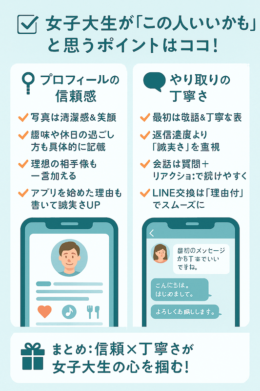 女子大生から信頼されるコツ