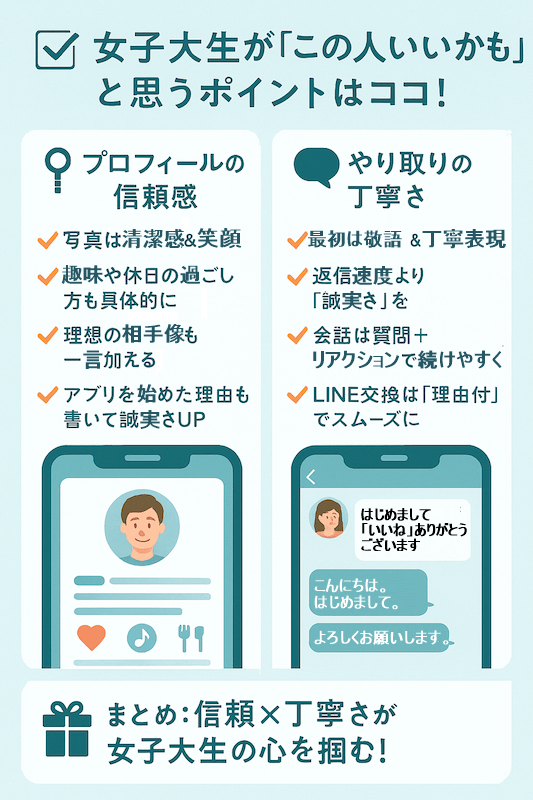 女子大生から信頼されるコツ