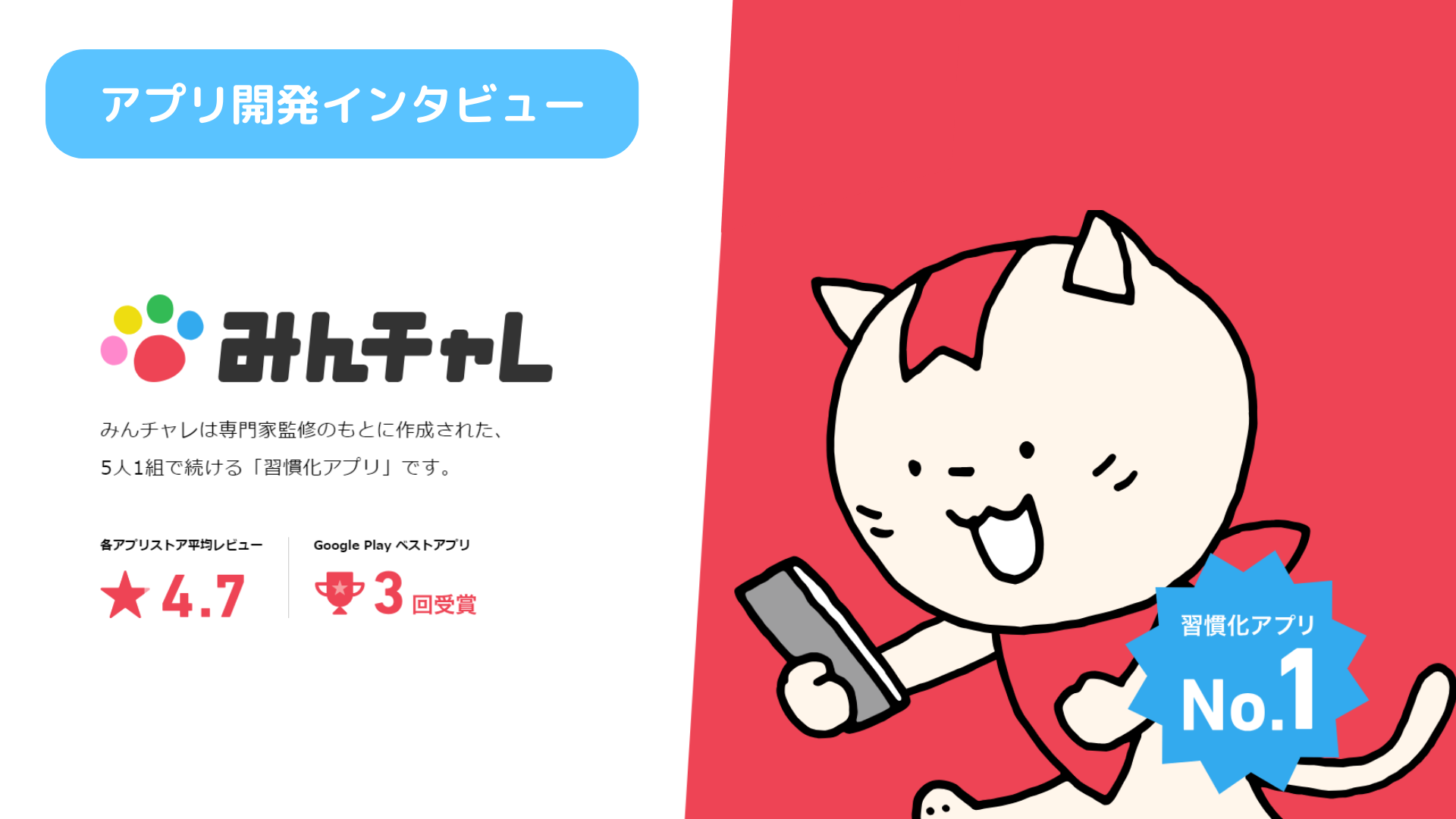 【インタビュー】三日坊主を防止、使うと人生が変わるアプリ『みんチャレ』 - アプリブ